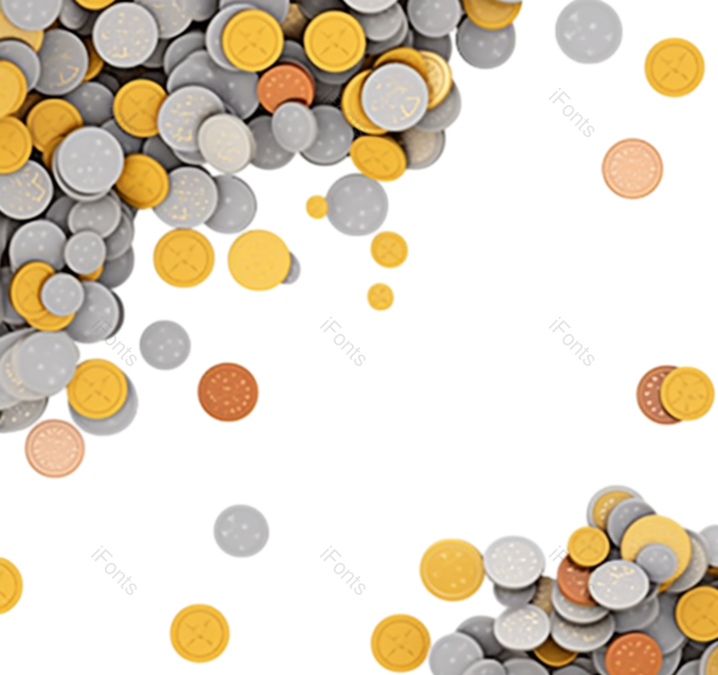 卡通图片,金币元素,美元PNG,粒子免抠素材